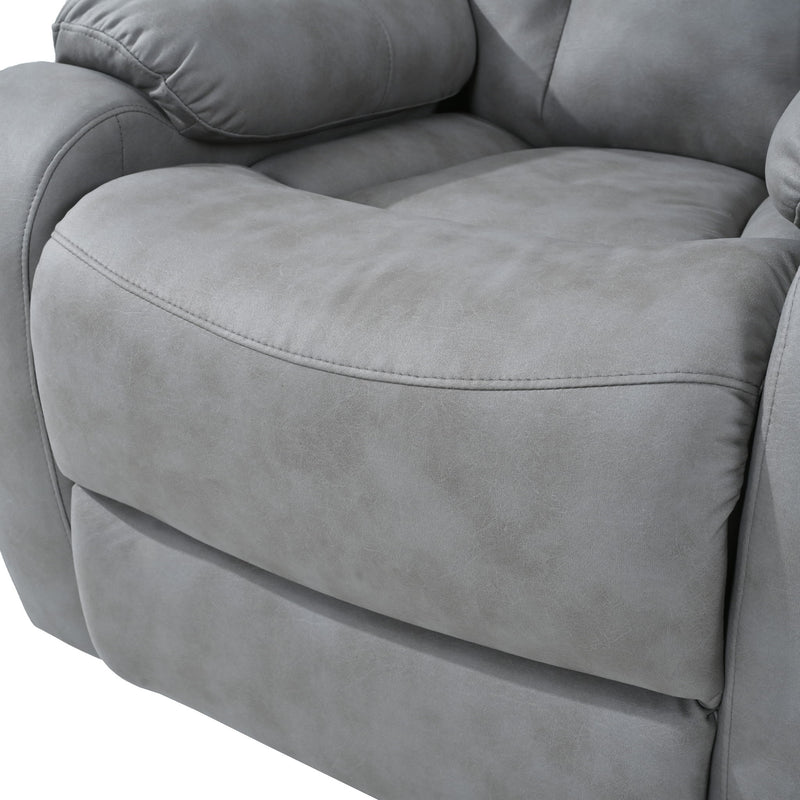 Electric Power Lift Recliner Chair, Fabric Recliner Chair, Home Theater Seating, Living Room Chair, Side Pocket, Remote Control - Light Gray
