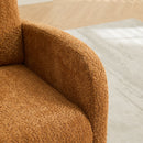 High Back Glider Rocking Chair With Retractable Footrest And Rubber Wood Legs