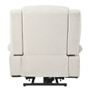 Power Lift Recliner Chair With Extended Footrest, Remote Control, Cup Holders, And Side Pockets