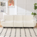 3 Seater Sofa Couch With Curved Armrests