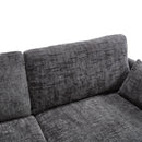 Chenille 2 Seater Sofa With LED Light, USB Charging Port, And Storage Bag
