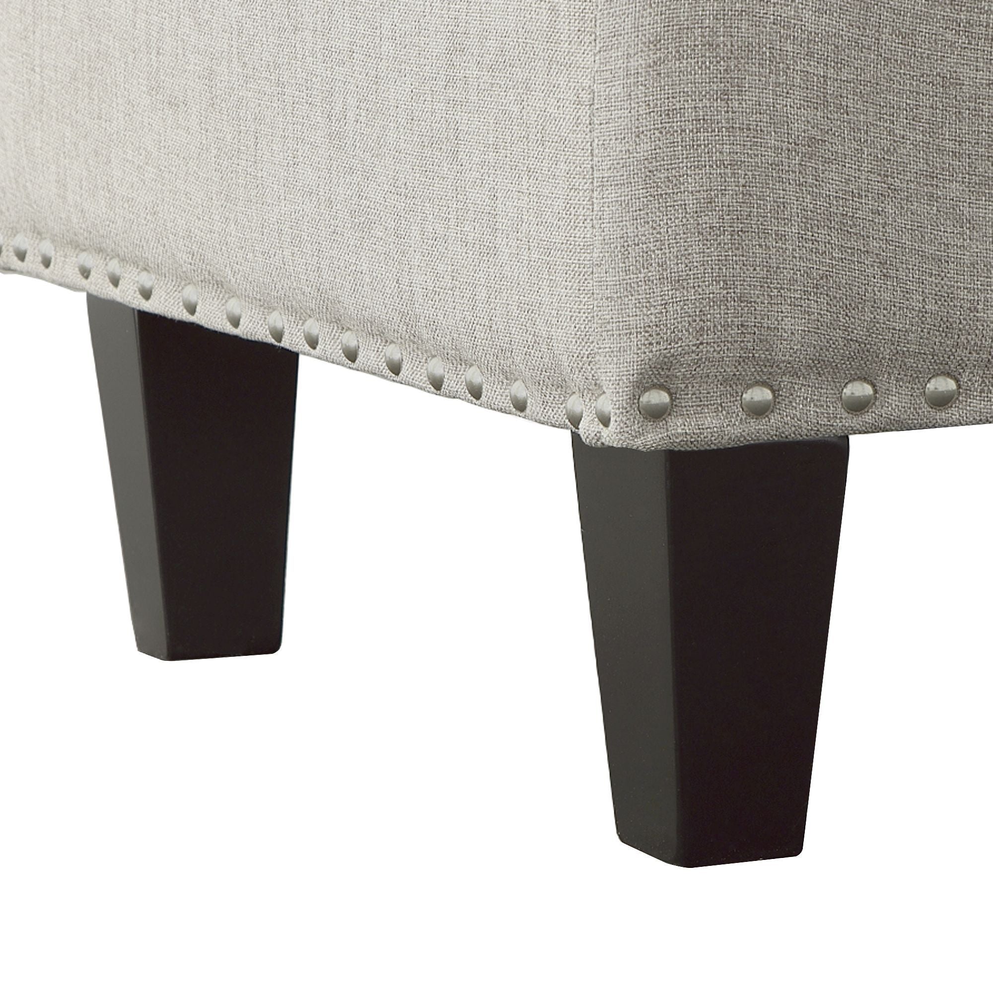 Erica - 497 Ottoman With Chrome Nail (Ista 3) - Heirloom Gray