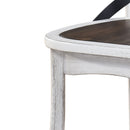 2 Pieces Set Dining Side Chair Rustic Modern Farmhouse Design Retro Design With Metal X Design - Antique Dark Oak / Antique White