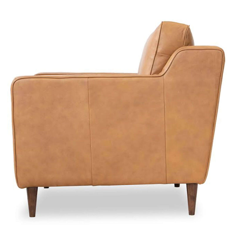 Cooper - Leather Lounge Chair - Light Tan / Tan