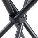 Modern Circular Transparent Tempered Glass Round Table With Metal Legs 36.6" Diameter - Silver / Transparent