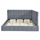 Full Size Upholstered Classic Mid Century Modern Daybed / Sofa Bed Frame, Elegant Design - Gray