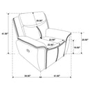 Sloane - Upholstered Padded Arm Recliner Chair - Blue