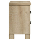 Oakglen - 2-Drawer Nightstand Bedside Table - Weathered Oak