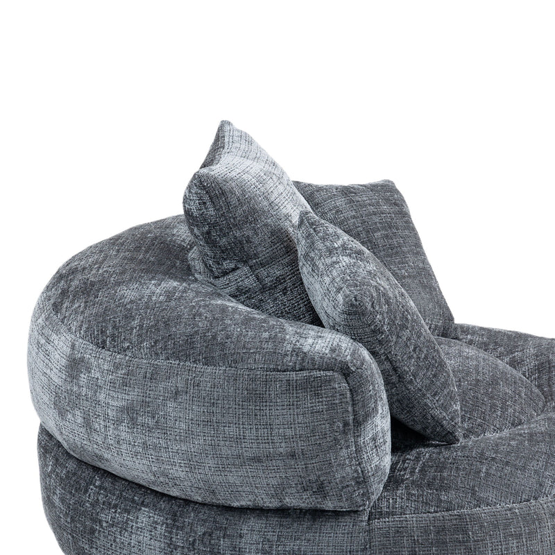 Lazy Sofa High Back Bean Bag Chair Couch With 3 Pillows