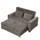 Upholstered Sleeper Bed Sofa With Dual USB Charging, Adjustable Backrest