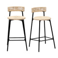 Boho Style Handwoven Paper Rope Counter Stools (Set of 2)