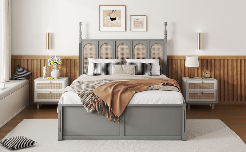 Platform Bed With With 2 Big Drawers With Trundle