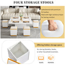 Lift Top Coffee Table With 4 Storage Stools