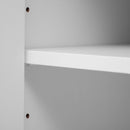 Wall Unit Entertainment Center With Bookshelves For TVs Up To 80", Tempered Glass Doors And Adjustable Shelves