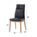 Raquan - Side Chair (Set of 2) - Black Leather & Walnut