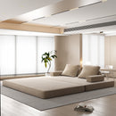 Multifunctional Convertible Sofa Bed With 2 Tumbler Backrests And 2 Pillows, Deep Seat Couch