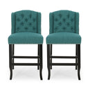Vienna - Fabric Tufted Counter Stool With Nailhead Accents (Set of 2)
