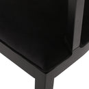 Elegant Dining Chair With Cane Web Backrests And Velvet Upholstery