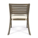 Helen - Outdoor Acacia Wood Dining Chair (Set of 2) - Gray / Creme