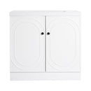 Contemporary Freestanding Bathroom Vanity With Resin Sink & Soft-Close Cabinet Doors