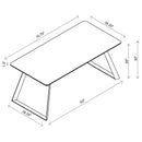 Smith - Rectangular Ceramic Top Dining Table Set