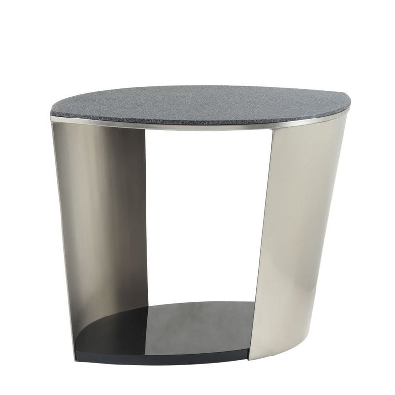 Thyge - End Table - Satin Plated & Glass Stone