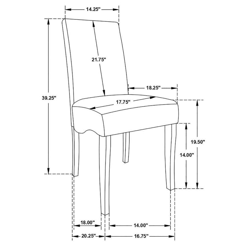 Stanton - Upholstered Dining Side Chairs (Set of 2) - Gray - Atlantic Fine Furniture Inc