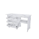 4 In 1 Folding Sewing Table With Lockable Wheels, Multi Functional Craft Station - White