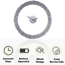 Kachina - 39" Wall Clock - Mirrored & Faux Gems