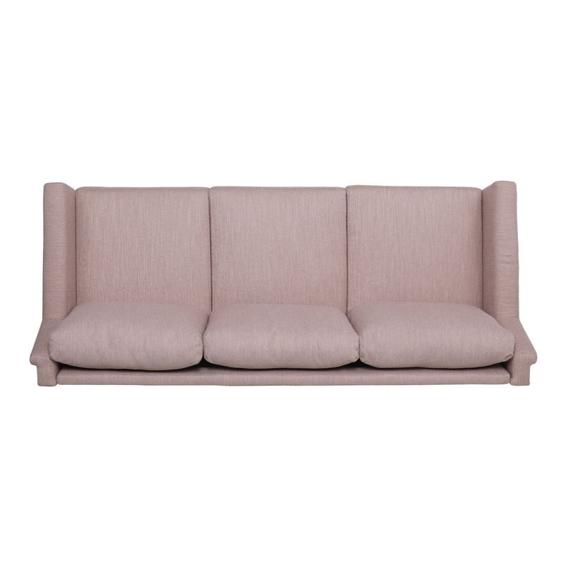 Comfy 3 Seat Sofa With Wooden Legs, For Living Room And Study - Light Pink