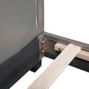 Upholstered Leather Platform Bed With Rabbit Ornament