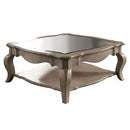 Chelmsford - Coffee Table - Clear Glass & Antique Taupe