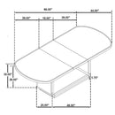 Leandro - 78" Extension Dining Room Table - Burnished Black