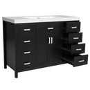 Bathroom Vanity With Sink, 2 Doors 8 Drawers, Soft Close System, Classic Design