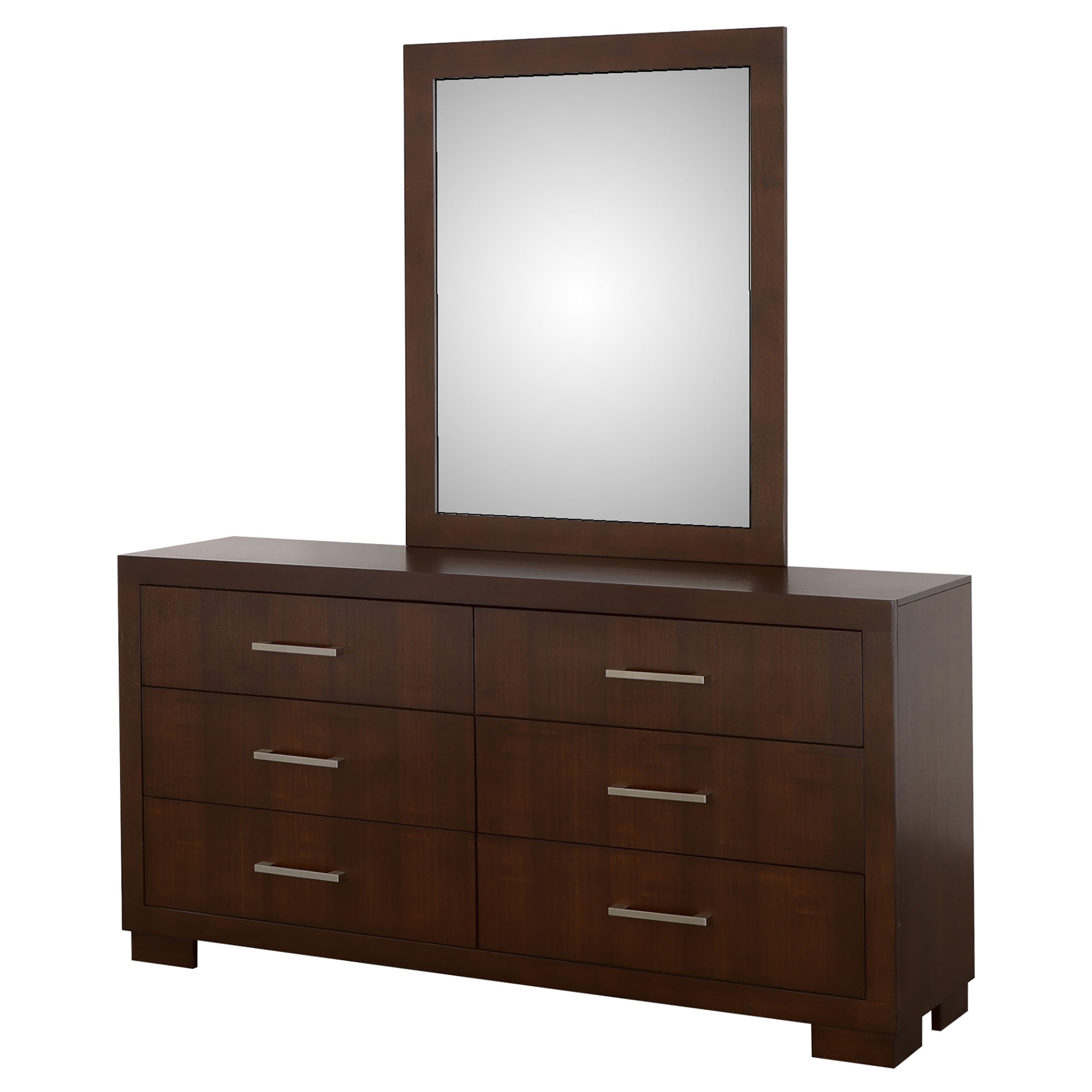 Jessica 6-drawer Dresser with Mirror Cappuccino — view 4