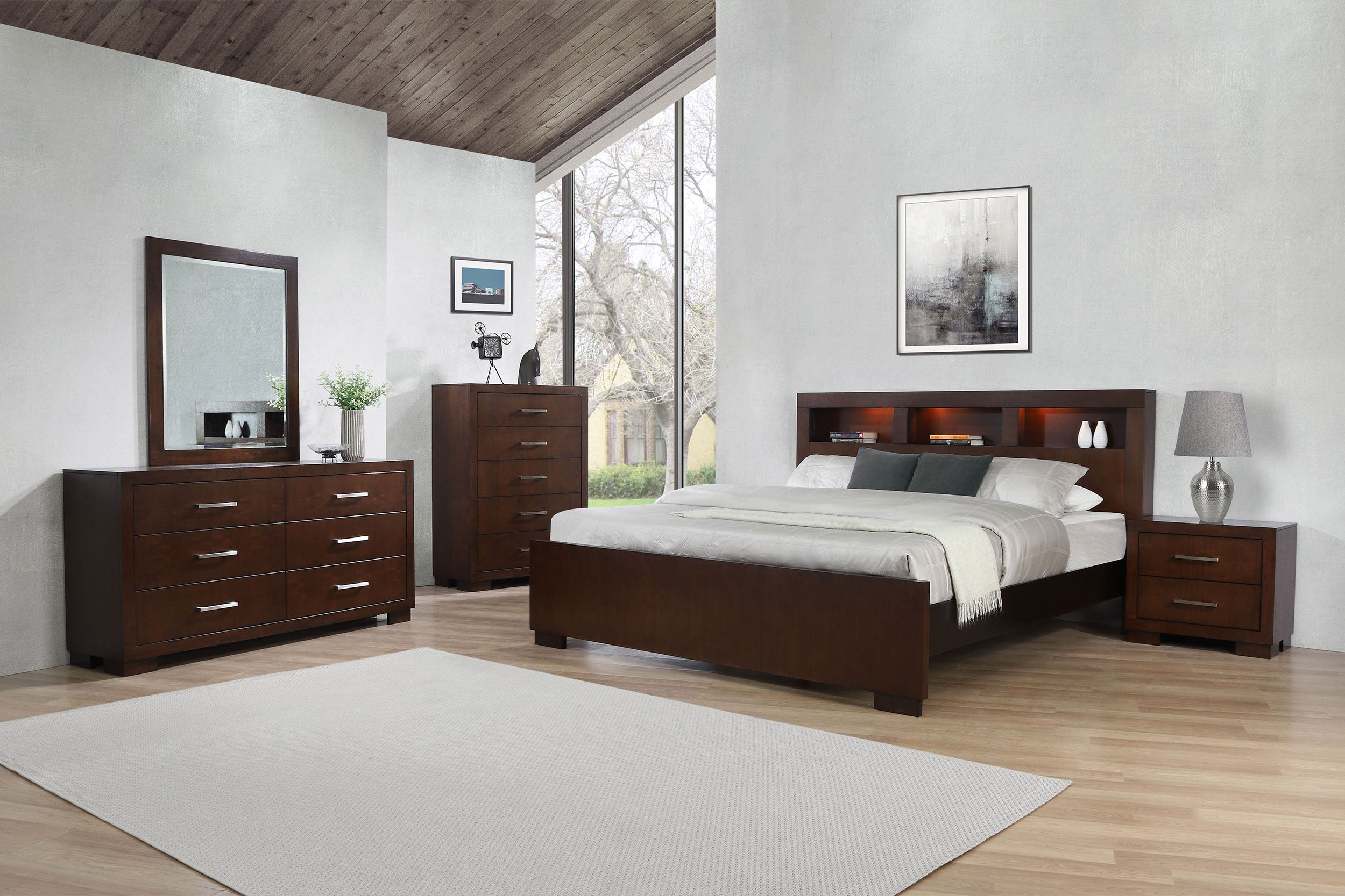 Jessica 5-piece California King Bedroom Set Cappuccino — view 1