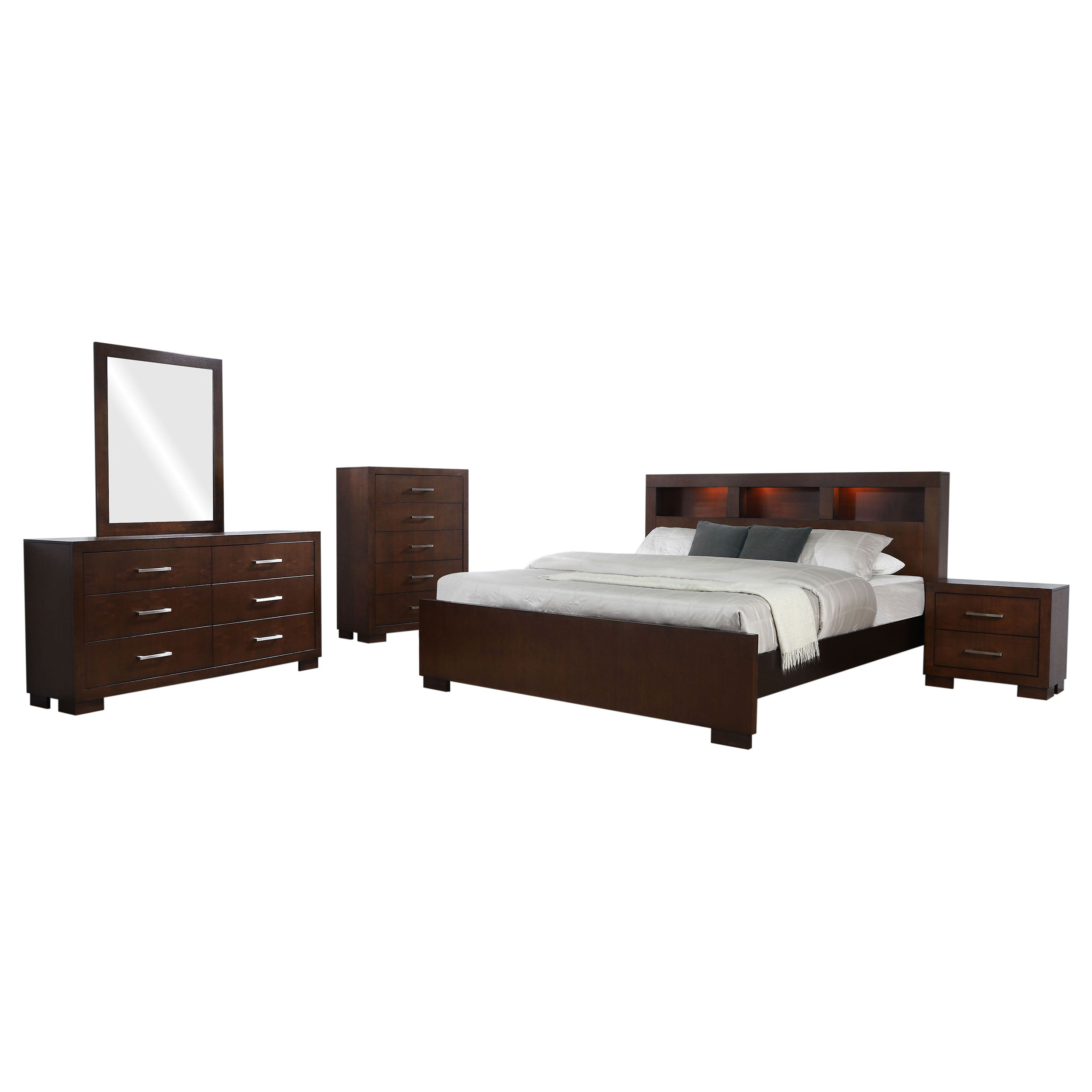 Jessica 5-piece Queen Bedroom Set Cappuccino — view 2