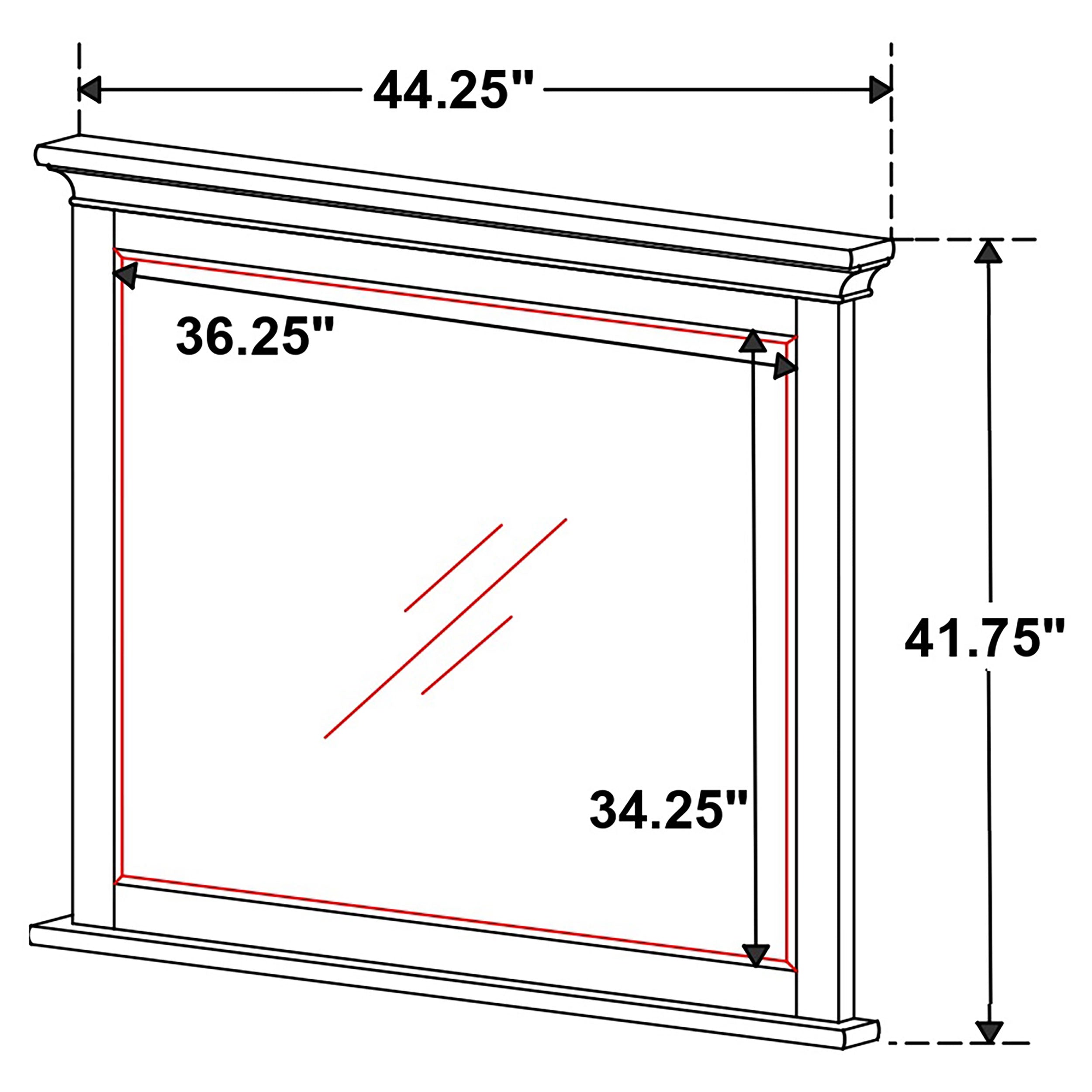 Franco Dresser Mirror Burnished Oak — view 4