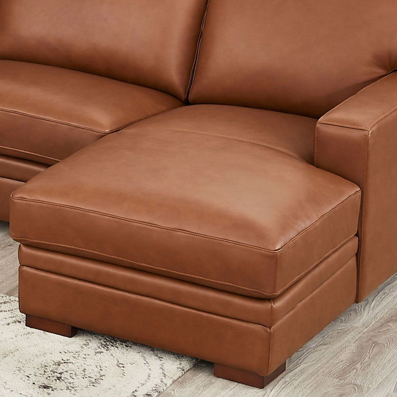 Dillon - Leather Right Chaise Sectional