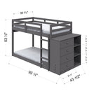 Gaston - Twin Over Twin Bunk Bed - Gray Finish - Atlantic Fine Furniture Inc