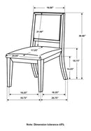 Louise - Upholstered Wood Dining Side Chairs (Set of 2) - Black