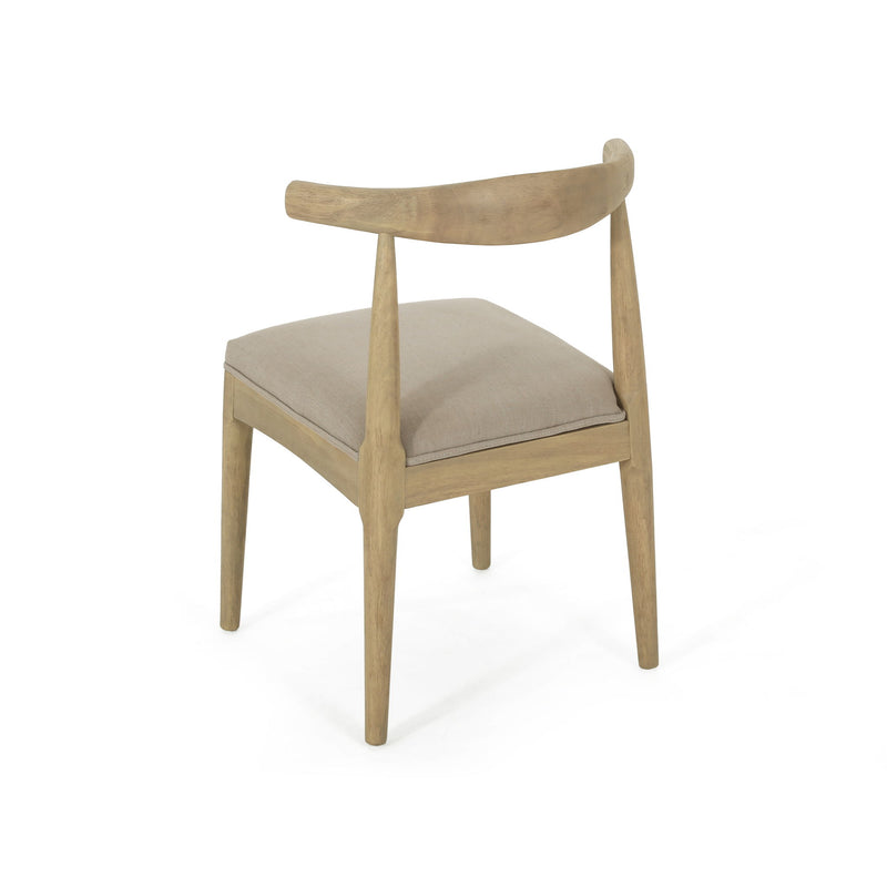 Mid Century Modern Dining Chair Set With Upholstered Seating