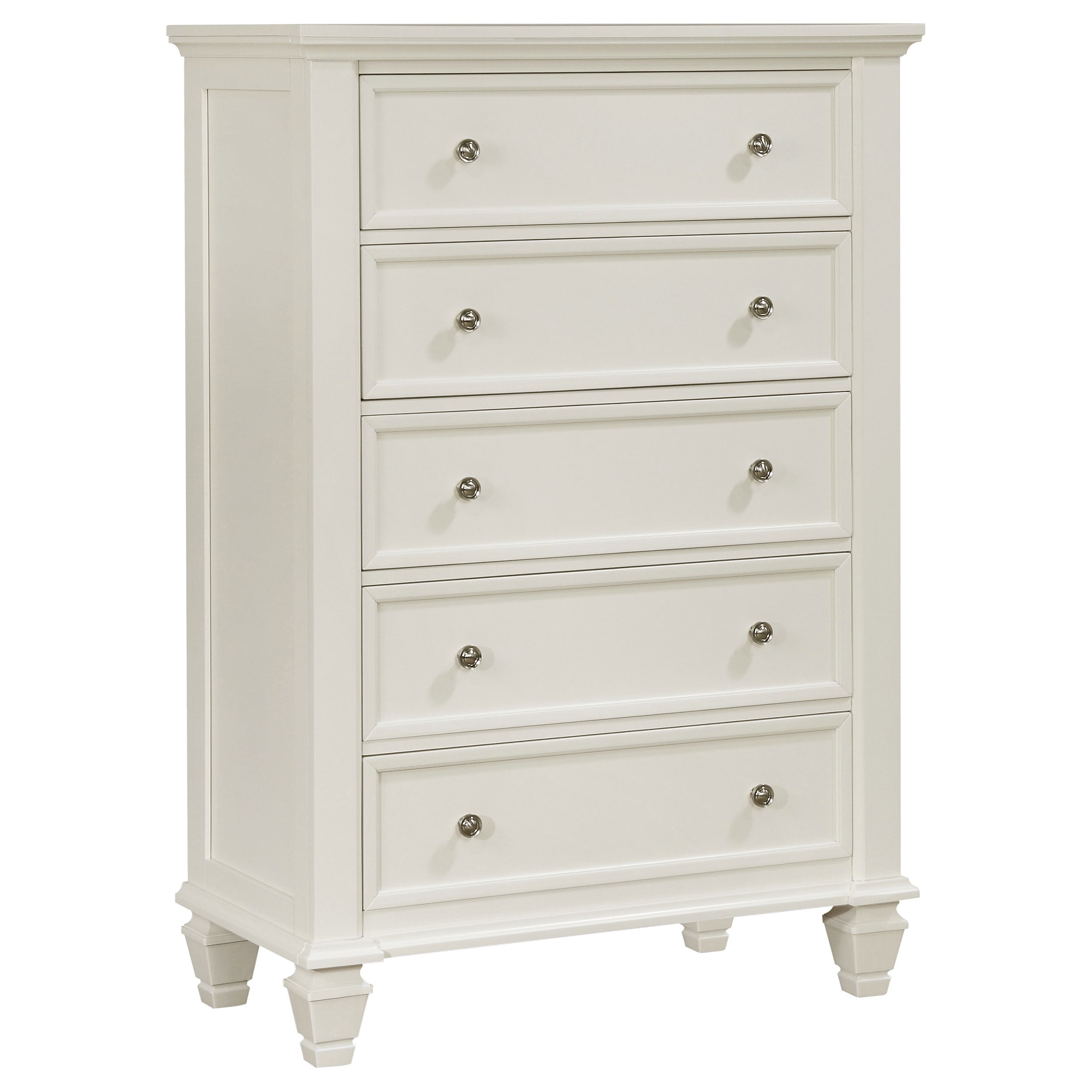Sandy Beach 5-piece Eastern King Bedroom Set Cream White — view 11