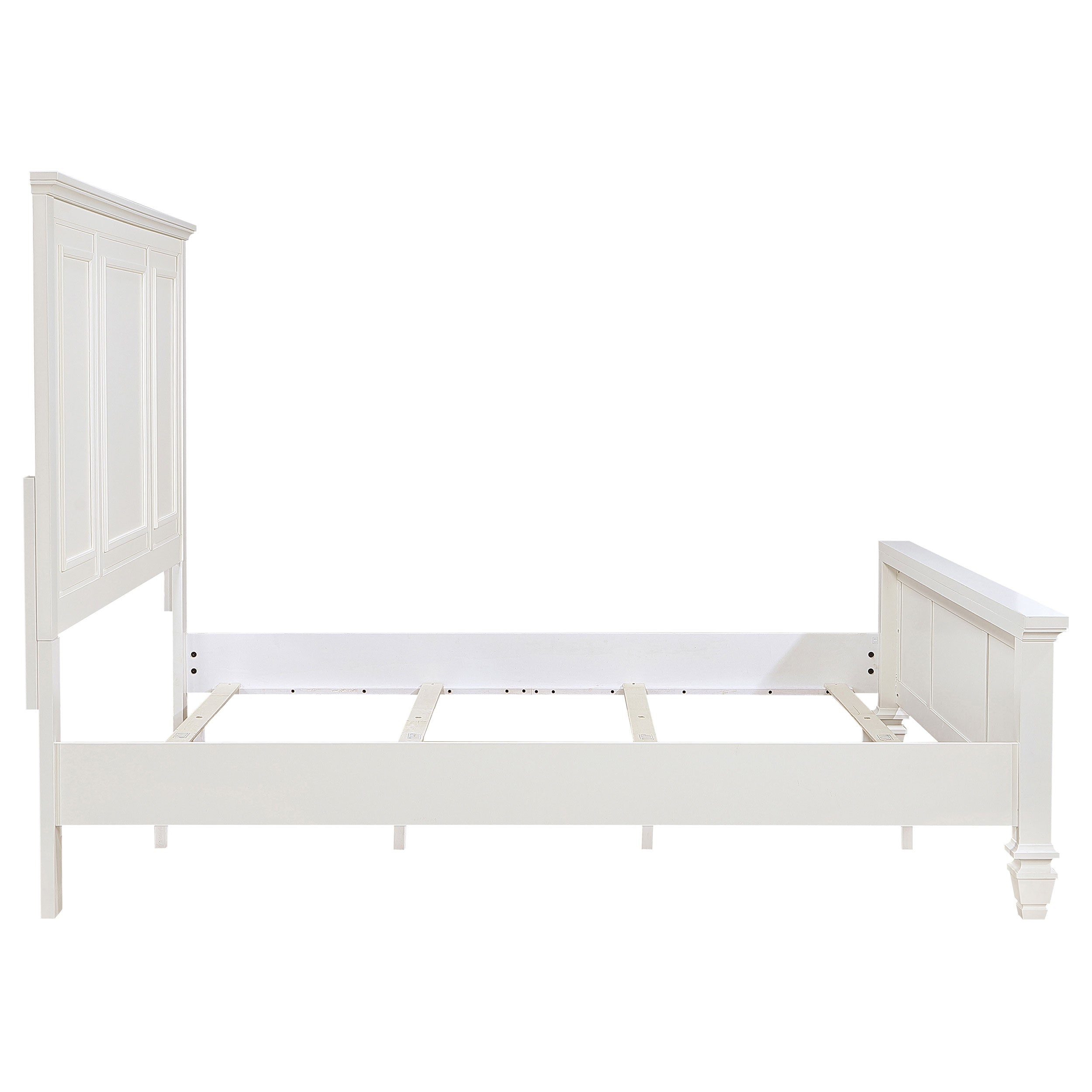 Sandy Beach 63-inch Eastern King Wood Panel Bed Cream White — view 6