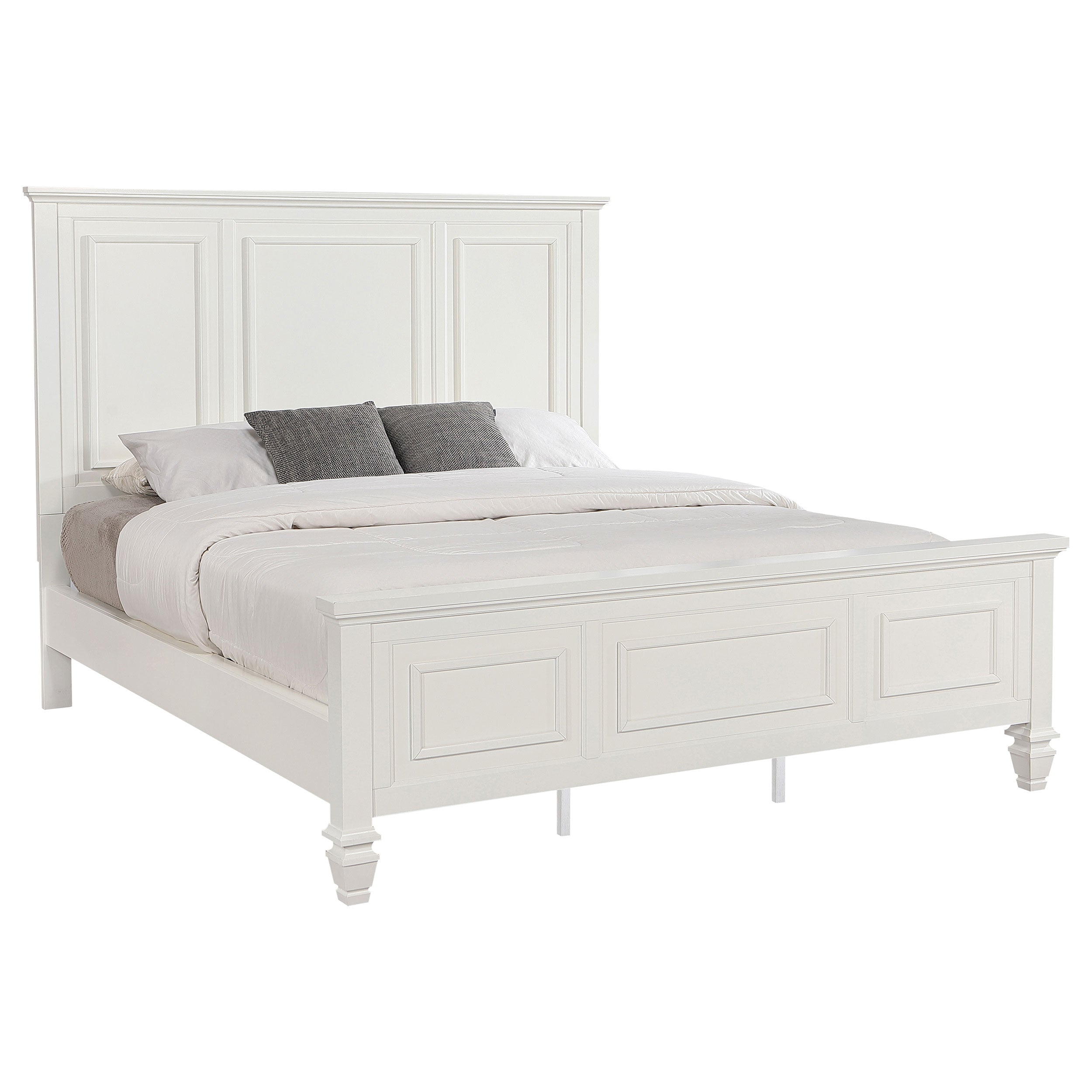 Sandy Beach 63-inch California King Panel Bed Cream White — view 3
