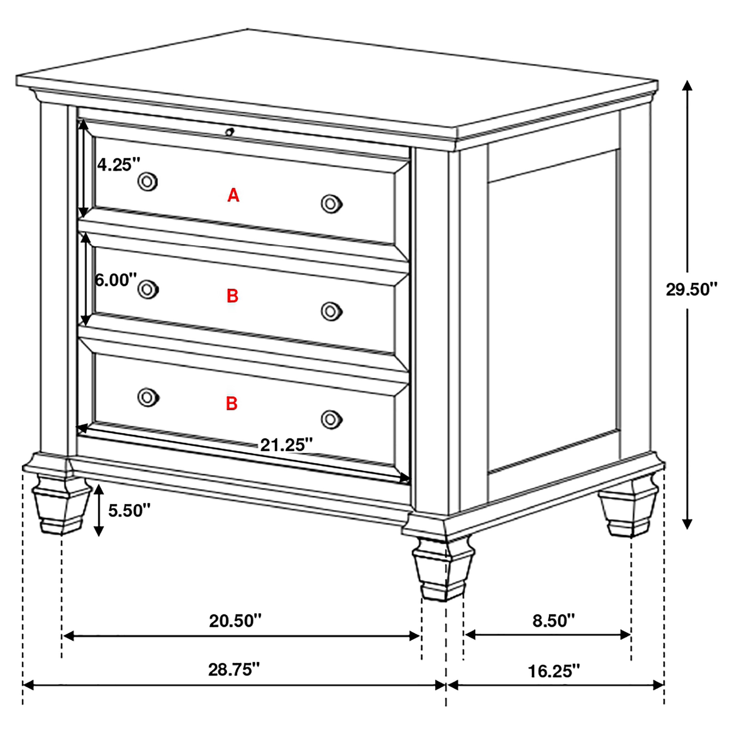 Sandy Beach 4-piece Queen Bedroom Set Cream White — view 15