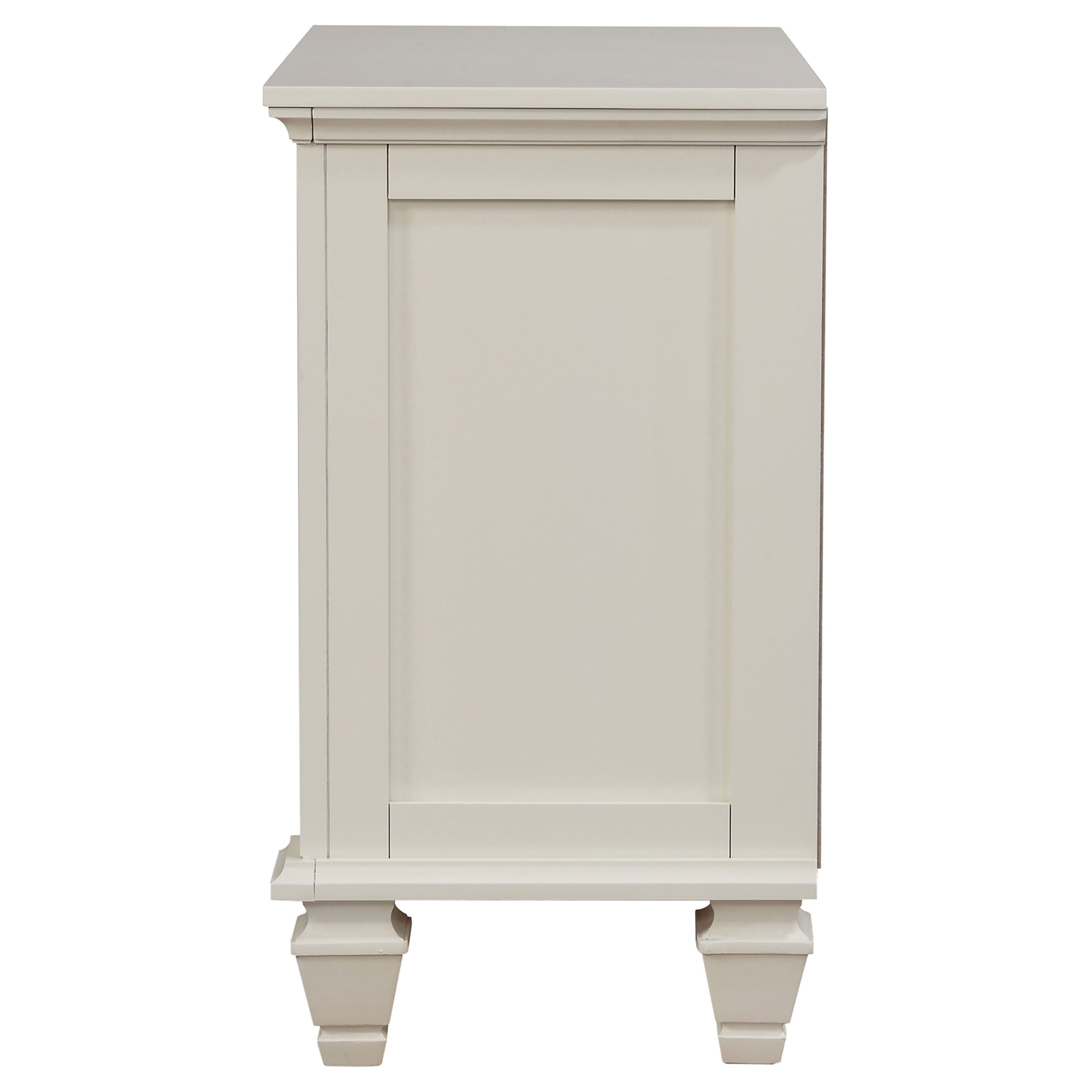 Sandy Beach 3-drawer Nightstand Cream White — view 5