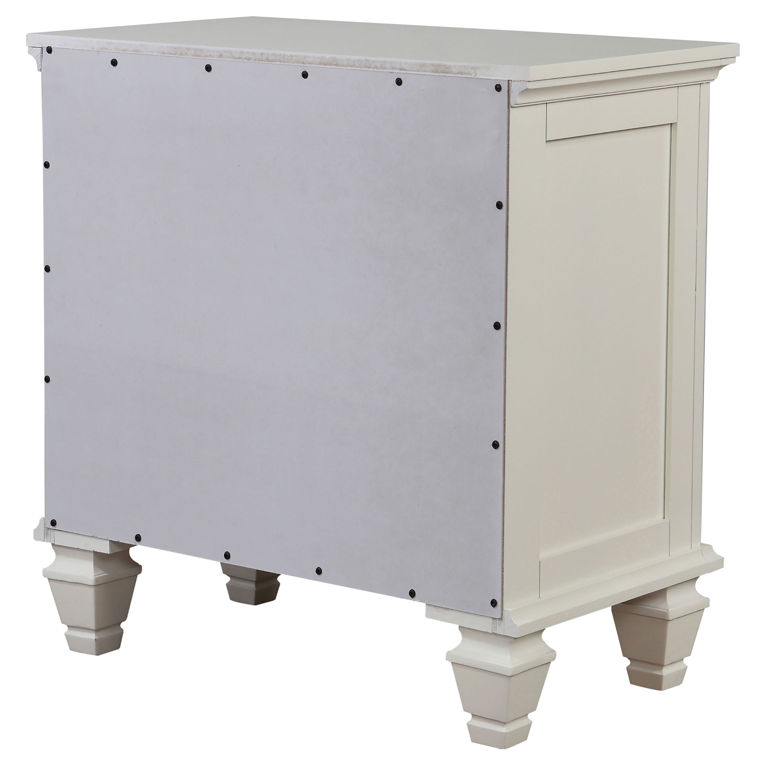 Sandy Beach 3-drawer Nightstand Cream White — view 8