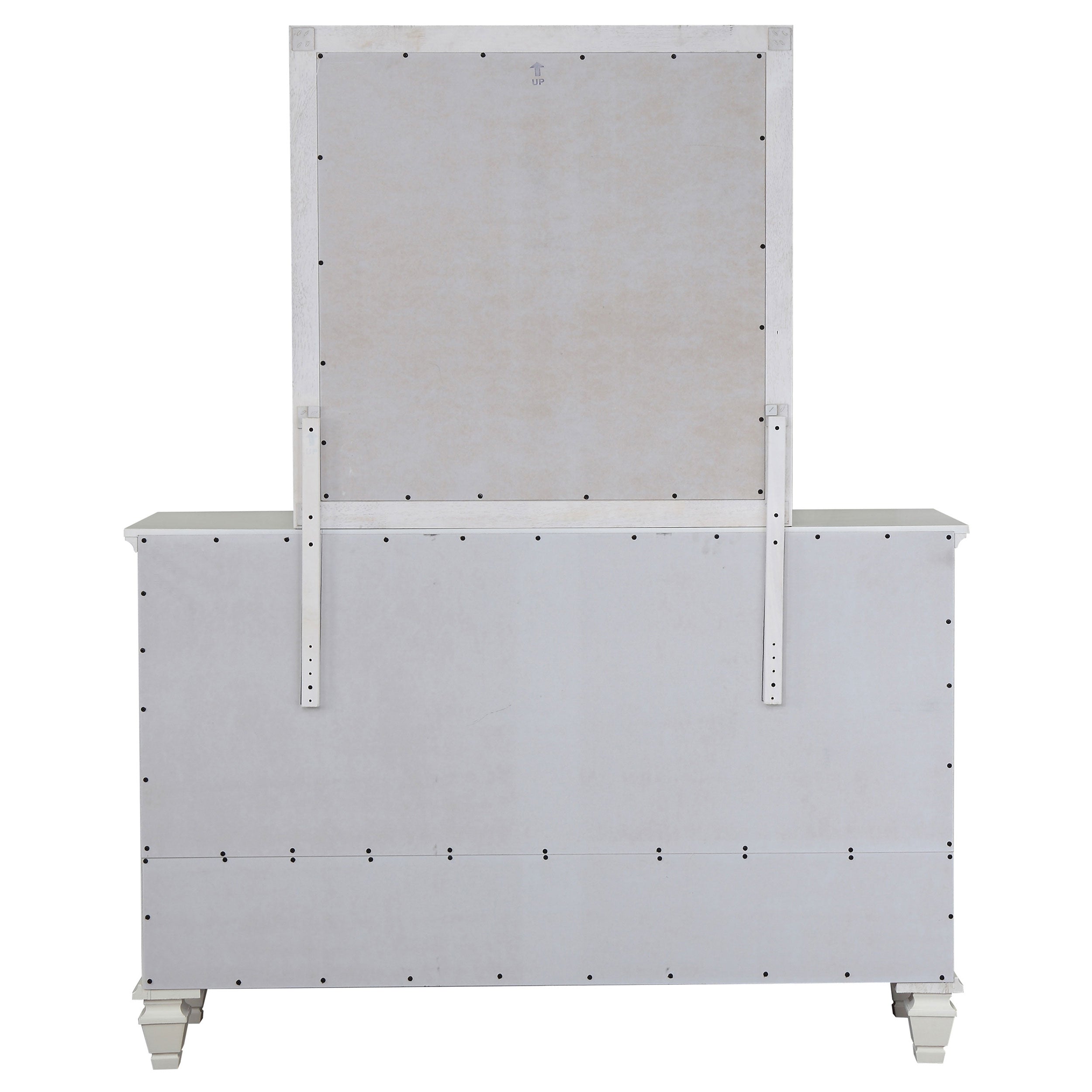 Sandy Beach 11-drawer Dresser with Mirror Cream White — view 7