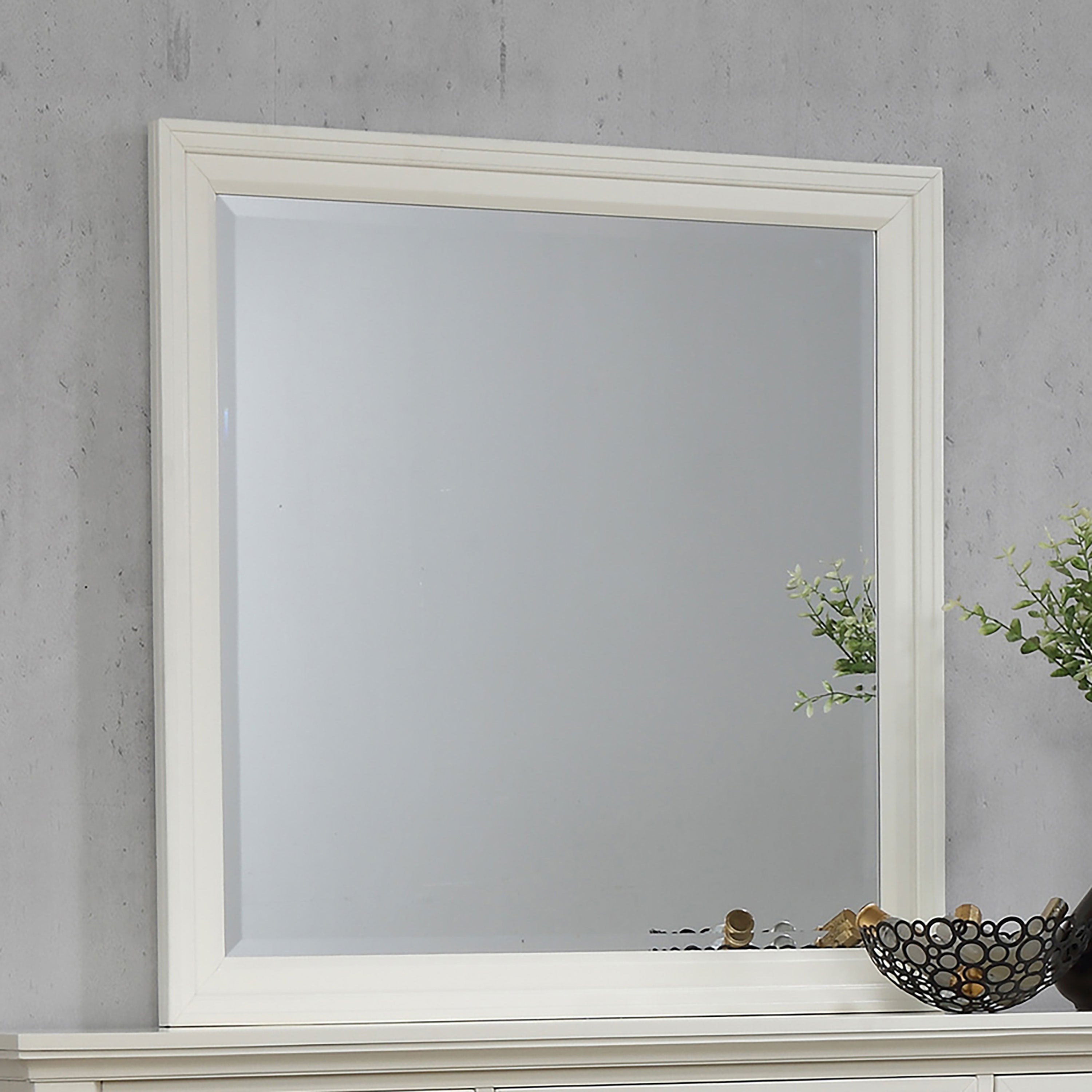 Sandy Beach Dresser Mirror Cream White — view 2